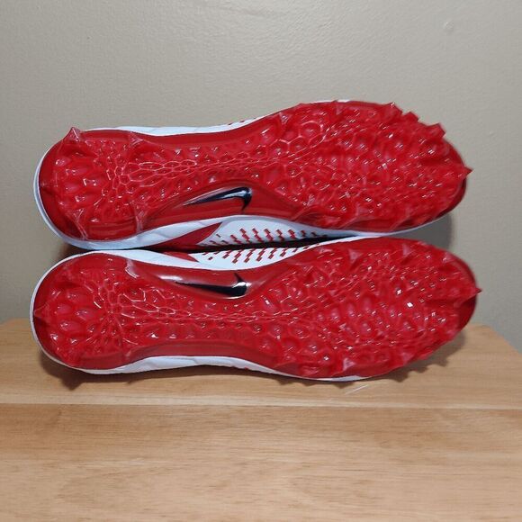 Nike Alpha Menace Pro 2 Mid Football Cleats White Red BV3945-105 Men's Size 14.5 - Picture 5 of 7